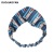 Cross-Border European and American Printed Plaid Headband Colorful Elastic Hair Band Bohemian Elastic Wide Brim Women's Hair Accessories