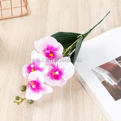  flower heads artificial plant phalaenopsis holiday decoration, wedding fake flower, home landscape interior decor