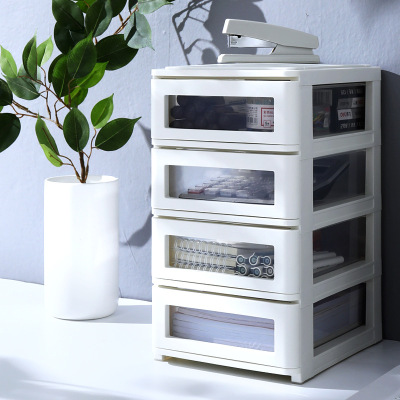 Drawer Desktop Storage Box Cosmetics Storage Box Student Dormitory Office Large Capacity Organizing Cabinet Storage Rack