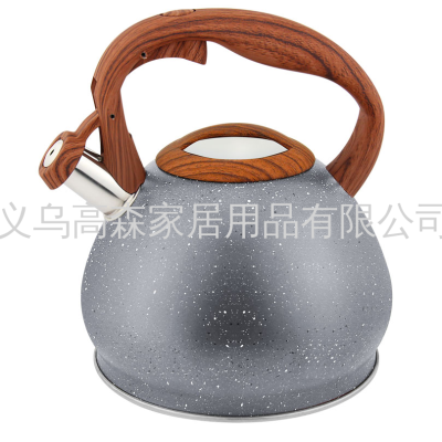 Hausroland Stainless Steel Whistling Kettle Thickened Compound Bottom Gas Stove Induction Cooker Available Kettle