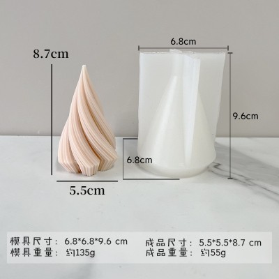Handmade Creative Three-Dimensional Conical Irregular Silicone Mold Plaster Aromatherapy Decoration Nordic Style Cake Decorations Mold