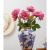 mic Vase Blue And White Hand Drawn Living Room Decoration Restaurant Decorations Artificial Flower Vase Aquatic Flowers