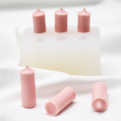 New Three-Dimensional 6-Hole Mini Crayon Candle Silicone Mold Creative Baking Cake Decorations Mold