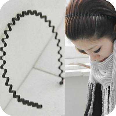 Korean Hair Accessories Unisex Wave Hair-Hoop Headband European and American Simple Practical Wide Brim Ornament Wholesale