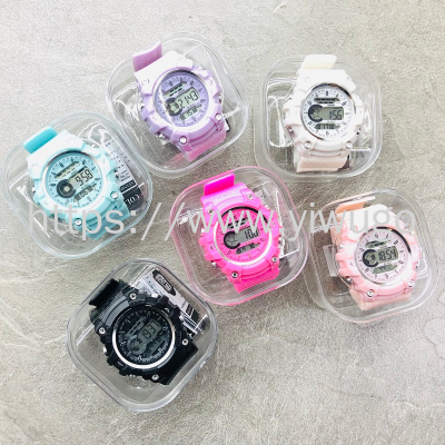 New Student Sports Watch Outdoor Multifunctional Luminous Electronic Watch Korean Style Boxed