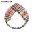 Cross-Border European and American Printed Plaid Headband Colorful Elastic Hair Band Bohemian Elastic Wide Brim Women's Hair Accessories