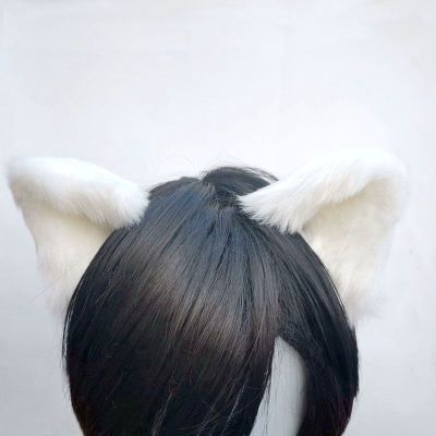 Three-Dimensional Cat Ear Barrettes Anime Simulation Animal Ears Side Clip KC Cute Plush Lolita Animal Ear Headdress