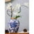mic Vase Blue And White Hand Drawn Living Room Decoration Restaurant Decorations Artificial Flower Vase Aquatic Flowers
