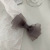 Silk Yarn Bow Barrettes Female Side Mesh Bang Clip Accessories Gray Organza Hairpin Spring Clip Headdress