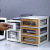 Drawer Desktop Storage Box Cosmetics Storage Box Student Dormitory Office Large Capacity Organizing Cabinet Storage Rack