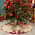 Cross-Border New Christmas Tree Decorations Elk Letter Flannel Embroidered Christmas-Tree Skirt Christmas Tree Bottom Apron