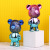 Electroplating Gradient Violent Bear Fan Mini Color Graffiti Handheld Student Desktop Decoration Usb Charging Small