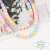 Colorful Polymer Clay Scattered Beads Square Necklace Handmade Beaded Material DIY Ornament Accessories Spacer Bead Bracelet Necklace