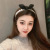 Classic Style Bunny Ears Headband Women's Autumn New French Korean Short Hair Headband Pearl Simplicity Girl Headdress