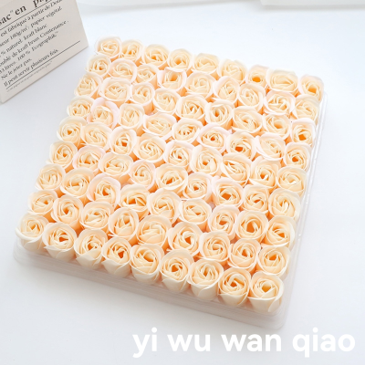 Simulation Bar Soap Small Flower Head without Base Single Rose Decoration Craft Bouquet Flower Packaging Accessories