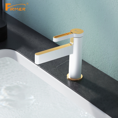 Firmer 2022 New Platinum Series Faucet Copper Material Hot and Cold Water Washbasin Faucet