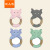 2022 New Silicone Cow Teether Natural Wood Baby Teether Teether Baby Teether Stick Customizable
