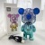Color Graffiti Bear Fan USB Charging Three-Speed Portable Gift Net Red Desktop Mini Gradient Electroplating Bear Fan