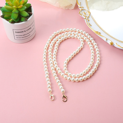 DIY Decorative Pendant Highlight Plastic Beads Imitation Pearl Bag Chain 10mm Portable Crossbody Fishing Line Steel Wire Wholesale