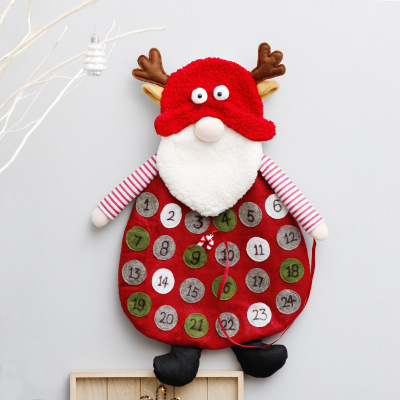 Cross-Border New Christmas Decorations Cute Series Forest Faceless Elderly Ornaments DIY Countdown Pendant