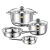 Cross-Border Cookware Set Stainless Steel Pot Set Soup Pot Wok Four-Piece Foreign Trade Cookware Set Customization