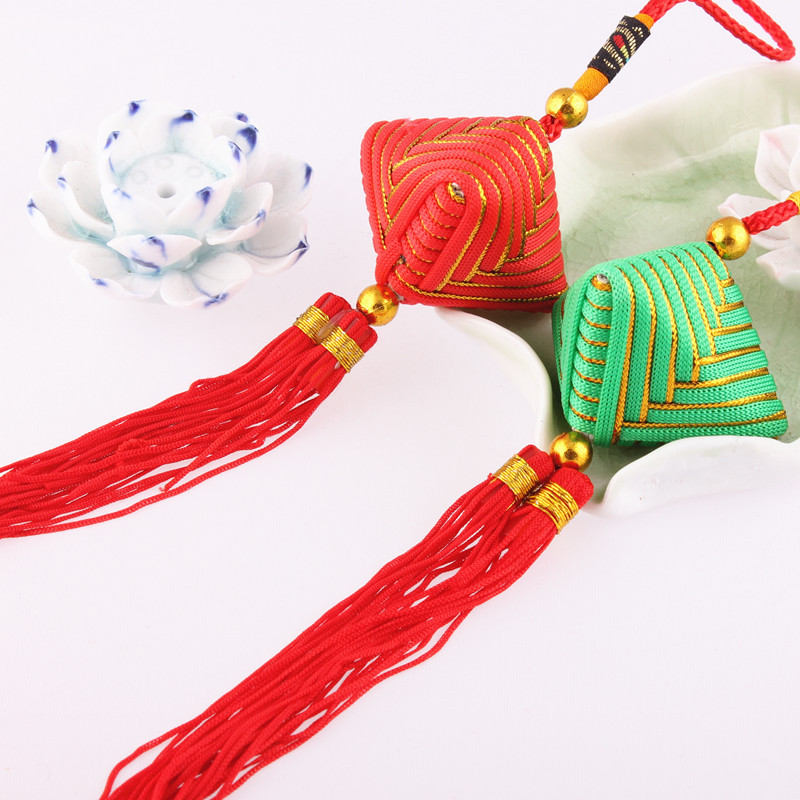 中国结端午节香包香囊香袋粽子小挂件小礼品批发混装流苏穗子喜庆