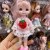 New Machine Edge 17cm Barbie Doll Keychain Pendant Activity Link 3D Eye Changing Doll Gift Set