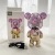 Color Graffiti Bear Fan USB Charging Three-Speed Portable Gift Net Red Desktop Mini Gradient Electroplating Bear Fan