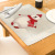 2022 Christmas Cotton Linen Placemat Cartoon Printing Series Dining Table Cushion Home Kitchen Supplies Heat Insulation Western-Style Placemat