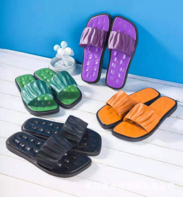 New Fashion Slippers Women's Flat Female Slippers Non-Slip Comfortable All-Match Outdoor Female Slippers Factory Wholesale