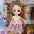 New Machine Edge 17cm Barbie Doll Keychain Pendant Activity Link 3D Eye Changing Doll Gift Set