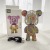 Color Graffiti Bear Fan USB Charging Three-Speed Portable Gift Net Red Desktop Mini Gradient Electroplating Bear Fan