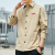 Autumn New Black Youth Men's Long Sleeve Japanese Shirt Cotton Casual Men's Solid Color Workwear Shirt Men's