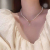 Micro Inlaid Zircon Flower Bright Pearl Necklace for Women OT Buckle Pearl Design Necklace Korean Style Fashion Short Necklace