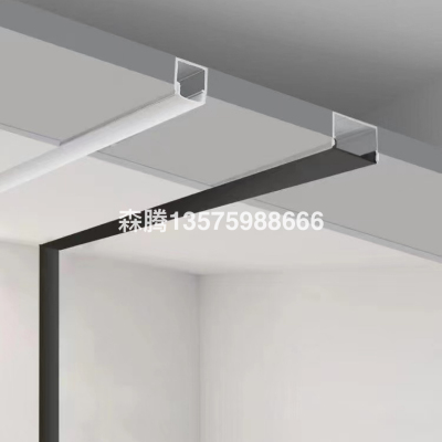 LED Line Light Embedded 3500K Lamp with Open-Mounted Hidden Linear Lamp Slot Cabinet U-Shaped Aluminum Alloy Linear Lamp