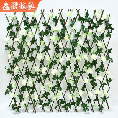 Artificial Fence Rose Fence Balcony Outdoor Retractable SUNFLOWER-Angle Rose Decorative Fence Courtyard Fence