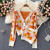Cardigan Sling Short Coat Knitted Top Two-Piece Suit Tube Top Fashionable Fresh Autumn Small Sweater