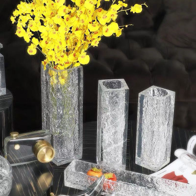 Modern Simple Model Room Hotel Club Artificial Flower Decoration Flower Ornaments Resin Vase
