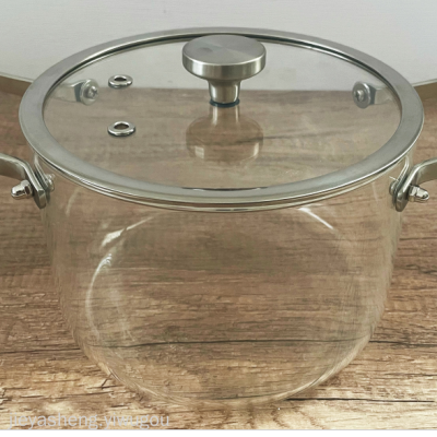 Steel Handle Glass Stew Pot Milk Pot