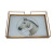 Nordic Light Luxury Metal Agate Tray Rectangular Household Tea Cup Household Tea Tray Fruit Plate Decorations