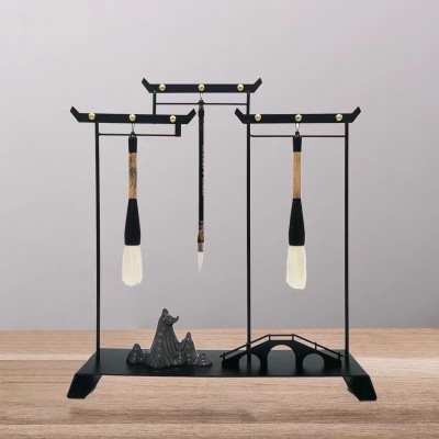 Black Iron New Chinese Style Creative Simple Modern Sample Room Study Home Crafts Pen Hanging Decorations