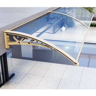 Aluminum Alloy Canopy,Outdoor Anti-Awning, Balcony Doors and Windows PC Endurance Plate Mute Rain Cover, Sunshade Awning
