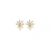 New Sterling Silver Needle Fresh and Stylish Flower Pearl Earrings Women's Korean Simple Crystal Geometric Design Earrings