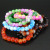 2 Yuan Shop Small Jewelry Stall Hot Sale 8mm Agate-like Glass Bracelet Wholesale Women's Clothing Promotional Novelties Wholesale