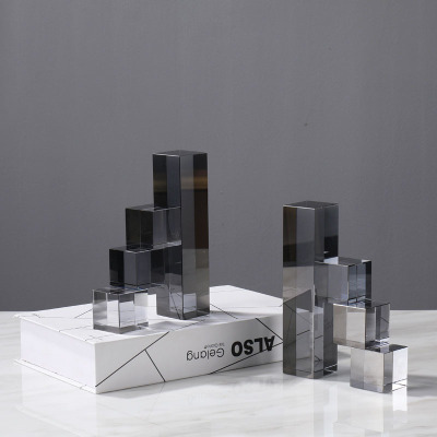 Modern Minimalist Bookend Decoration Home Sample Room Study Light Luxury Crystal Bookend Book End Soft Decoration Hallway Decoration