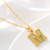 Cross-Border New 26 English Capital Letter Pendant Necklace Gold-Plated 18K Environmental Protection Vacuum Plating Necklace