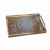 Nordic Light Luxury Metal Agate Tray Rectangular Household Tea Cup Household Tea Tray Fruit Plate Decorations