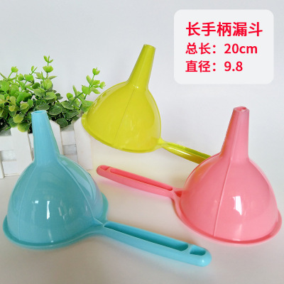 Long Handle Funnel with Handle Funnel Color Small Funnel Fashion Household Supplies Two Yuan Special Batch