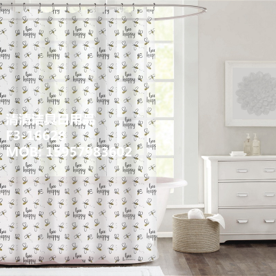 Amazon Factory Direct Shower Curtain Plastic Shower Curtain Printing Shower Curtain Gradient Shower Curtain