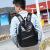 Backpack Men's PU Leather Fashion Trendy Men's Schoolbag Large Capacity Business Korean Version College Simple All-Match Backpack